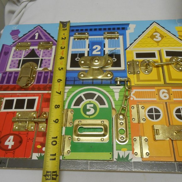 Melissa & Doug Toys Melissa Doug Wooden Latches Board Ages 3